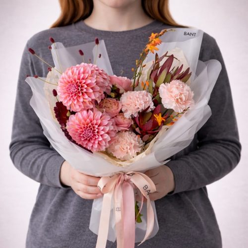 Букет «Пудровый шёлк»